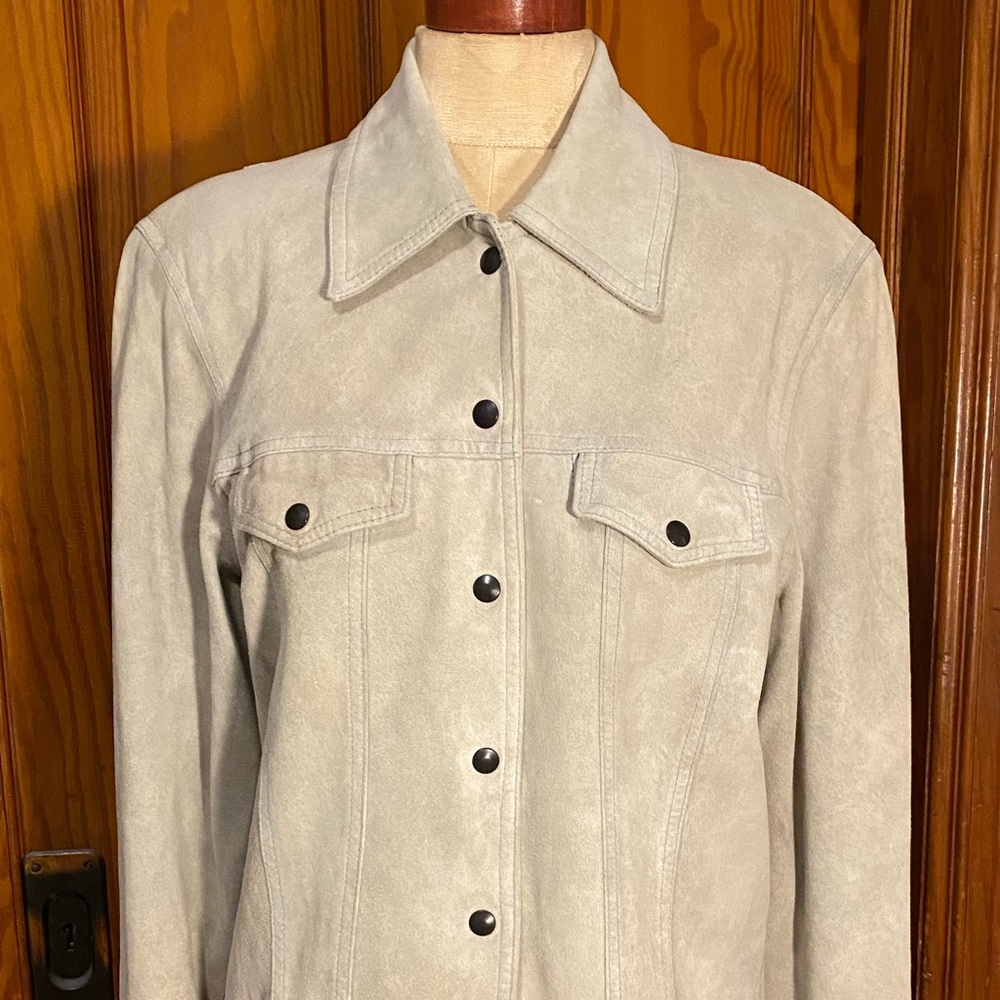 Remy Leather Women’s Suede Jacket Beige XS
